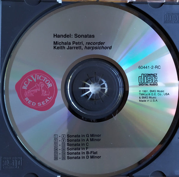 Keith Jarrett • Michala Petri / Handel* : Handel Sonatas (CD, Album, Club)