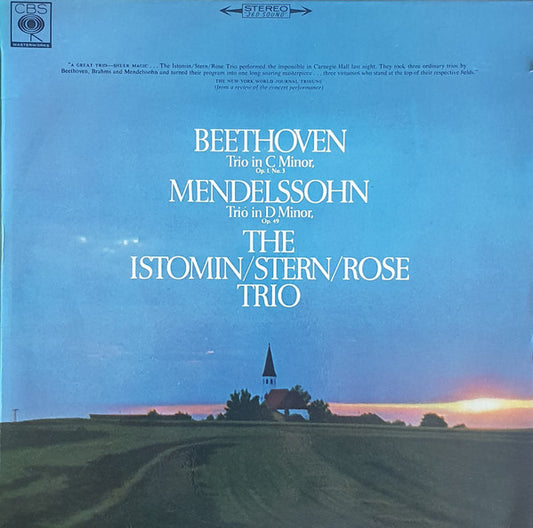 Ludwig van Beethoven / Felix Mendelssohn-Bartholdy - The Istomin/Stern/Rose Trio : Trio In C Minor, Op. 1, No. 3 / Trio In D Minor, Op. 49 (LP, Album)