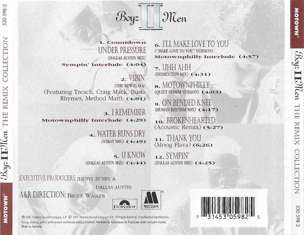 Boyz II Men : The Remix Collection (CD, Album)