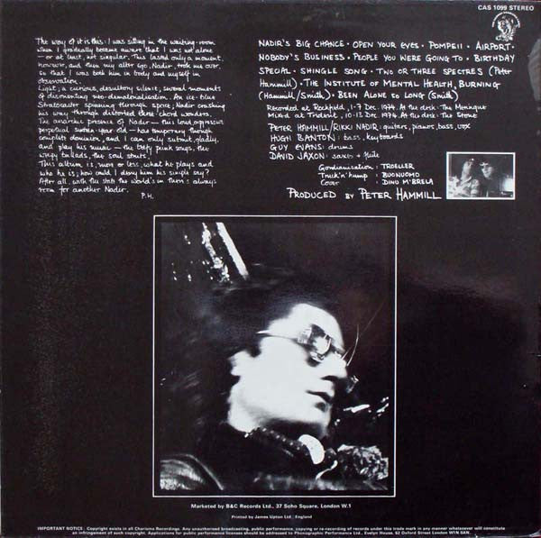Peter Hammill : Nadir's Big Chance (LP, Album)