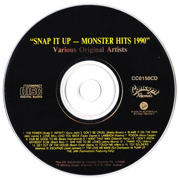 Various : Snap It Up - 1990 Monster Hits (CD, Comp)