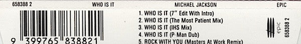 Michael Jackson : Who Is It (CD, Maxi)
