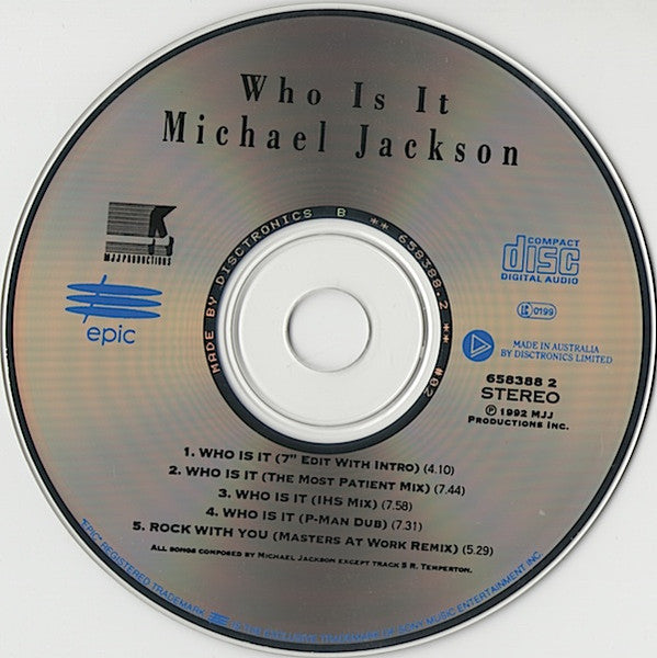 Michael Jackson : Who Is It (CD, Maxi)