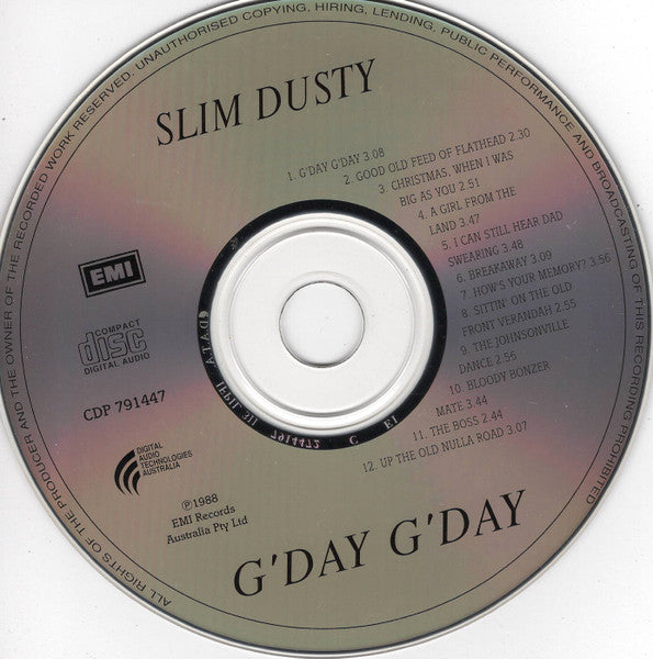 Slim Dusty : G'Day, G'Day! (CD, Album, RE)