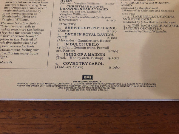 Various : A Festival Of Carols (LP)