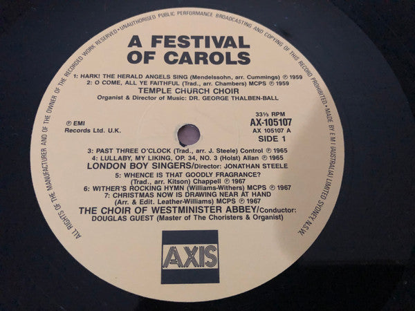 Various : A Festival Of Carols (LP)