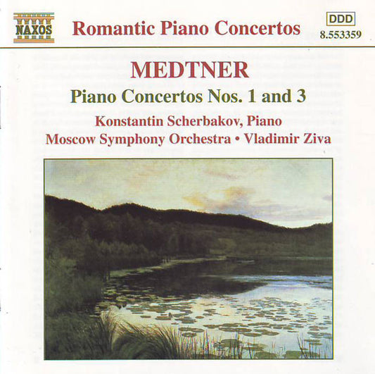 Medtner*, Konstantin Scherbakov, Moscow Symphony Orchestra*, Vladimir Ziva : Piano Concertos Nos. 1 And 3 (CD, Album)