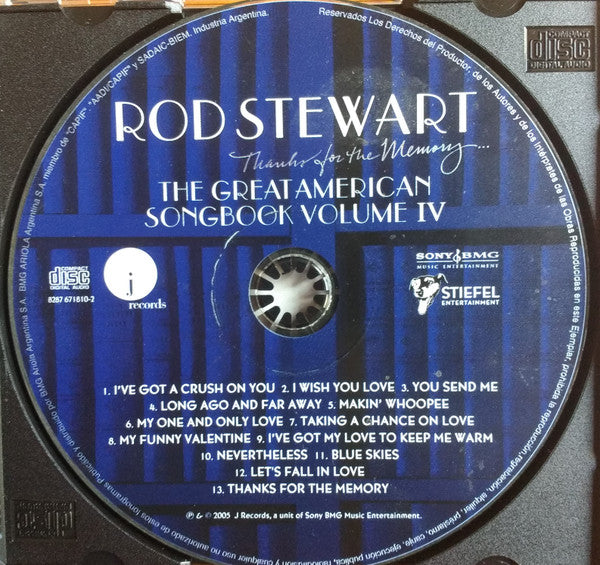 Rod Stewart : Thanks For The Memory... The Great American Songbook Volume IV (CD, Album)