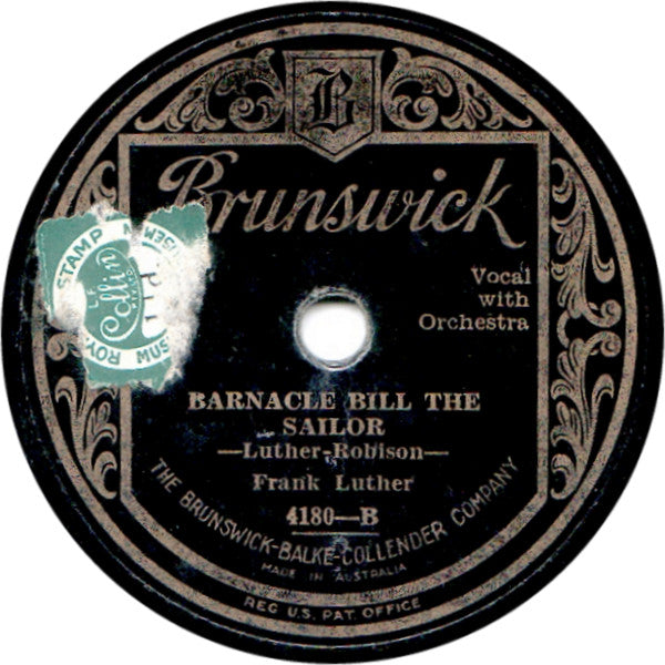 Frank Luther (2) : A Gay Caballero / Barnacle Bill, The Sailor (Shellac, 10")