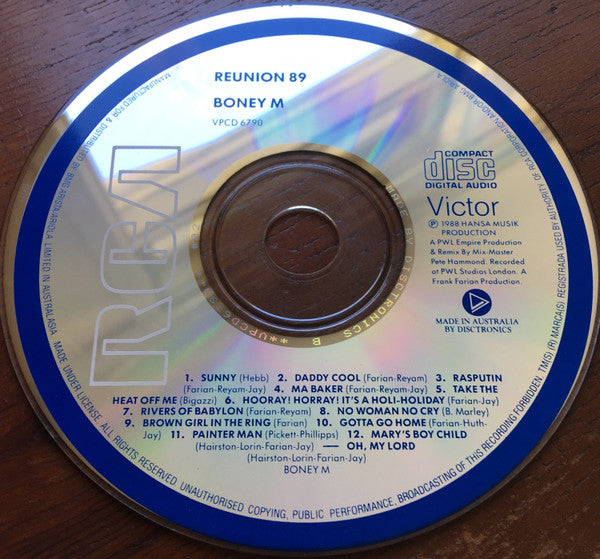 Boney M. Reunion '89* : Greatest Hits Of All Times - Remix '89 (CD, Comp)