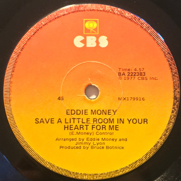Eddie Money : Baby Hold On (7", Single)