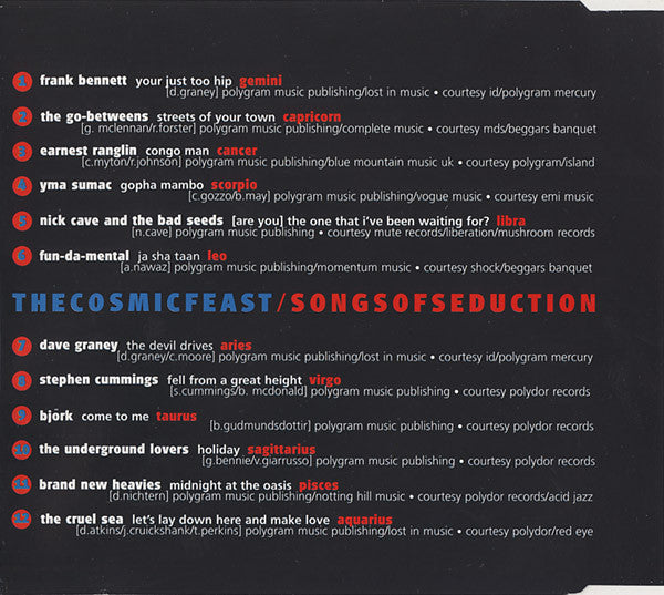 Various : The Cosmic Feast / Songs Of Seduction (CD, Comp + Box, Boo)