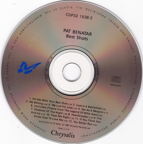 Pat Benatar : Best Shots (CD, Comp)