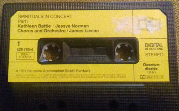 Kathleen Battle, Jessye Norman - Chorus*  And Orchestra* Conducted By James Levine (2) : Spirituals In Concert (Cass, Album)