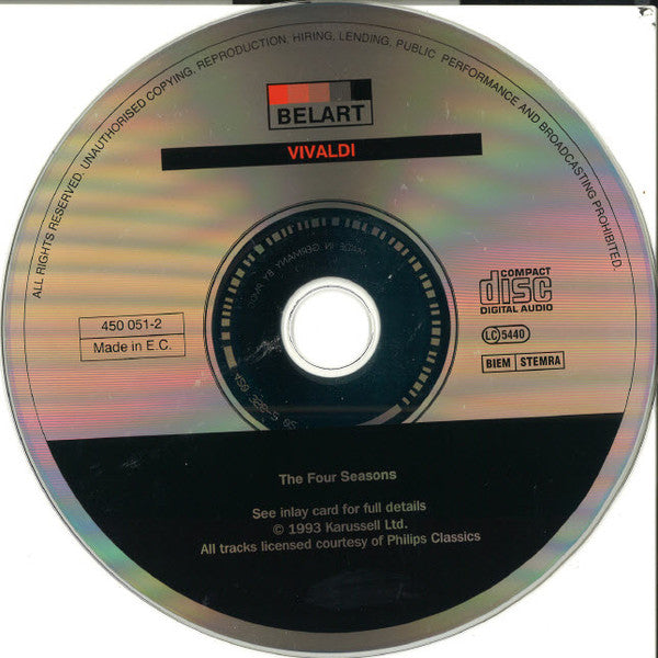 Vivaldi* - I Musici, Roberto Michelucci : The Four Seasons (CD, Comp)