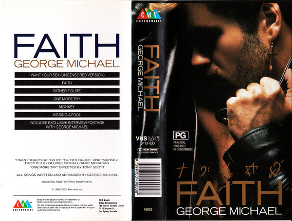 George Michael : Faith (VHS, PAL, Hi-)