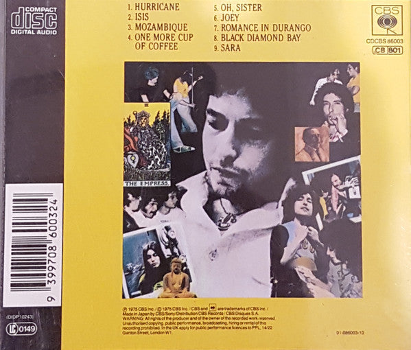 Bob Dylan : Desire (CD, Album, RE)