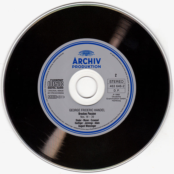 Handel* - Maria Stader · Edda Moser · Paul Esswood / Ernst Haefliger · Jerry J. Jennings / Theo Adam · Jakob Stämpfli* / Regensburger Domchor · Schola Cantorum Basiliensis / August Wenzinger : Brockes Passion (3xCD, Album, RE, RM)
