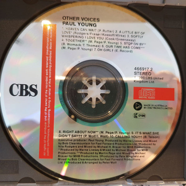 Paul Young : Other Voices (CD, Album)