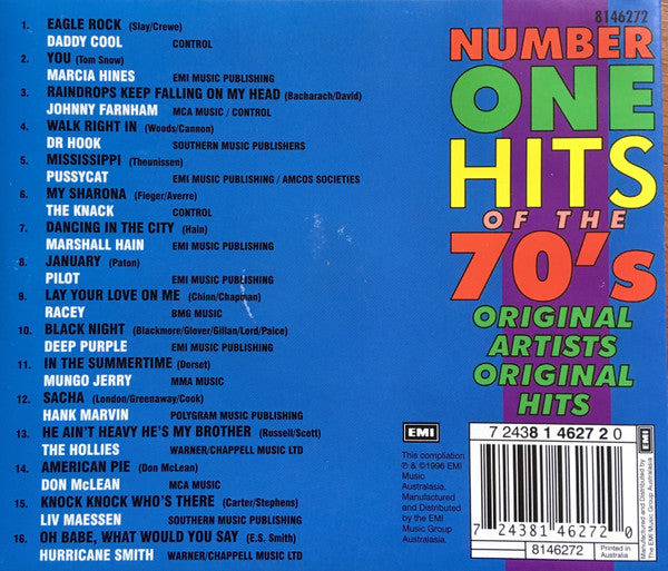 Various : Number One Hits Of The Seventies (CD, Comp)