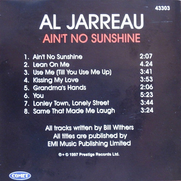 Al Jarreau : Ain't No Sunshine (CD, Album)