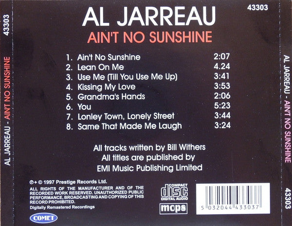 Al Jarreau : Ain't No Sunshine (CD, Album)