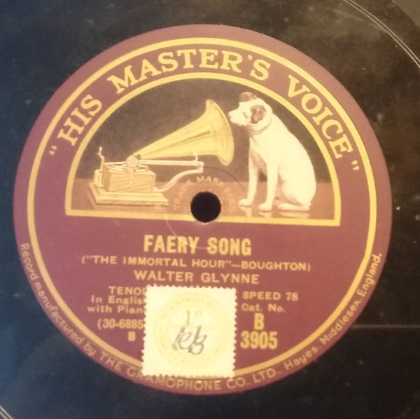 Walter Glynne : June Music / Faery Song (Shellac, 10")