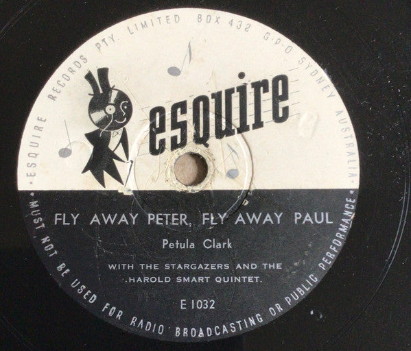 Petula Clark : Fly Away Peter, Fly Away Paul / Sleepy Eyes (Shellac, 10")