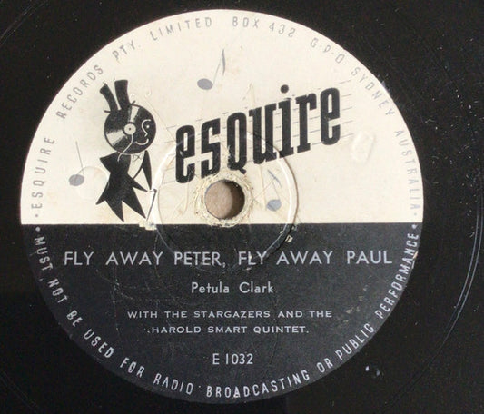 Petula Clark : Fly Away Peter, Fly Away Paul / Sleepy Eyes (Shellac, 10")
