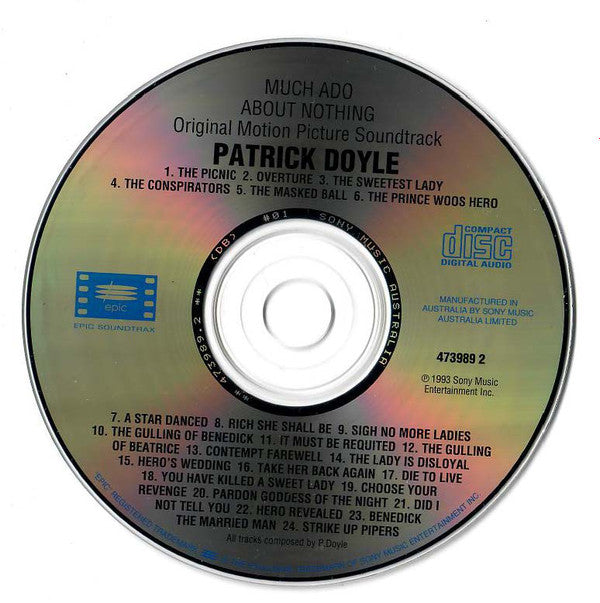 Patrick Doyle : Much Ado About Nothing (Original Motion Picture Soundtrack) (CD, Album)