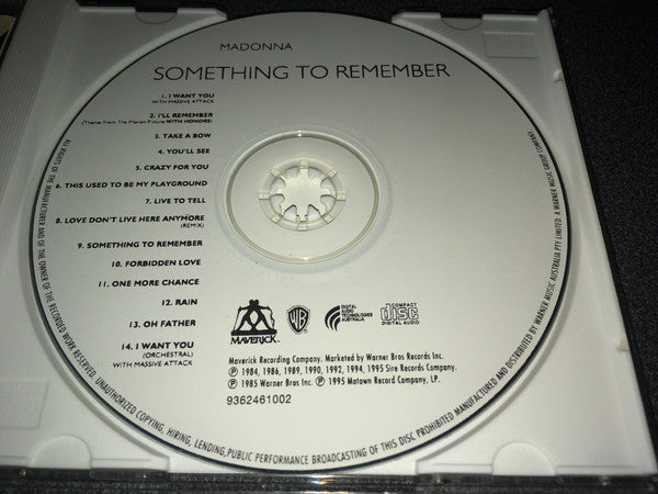 Madonna : Something To Remember (CD, Comp)