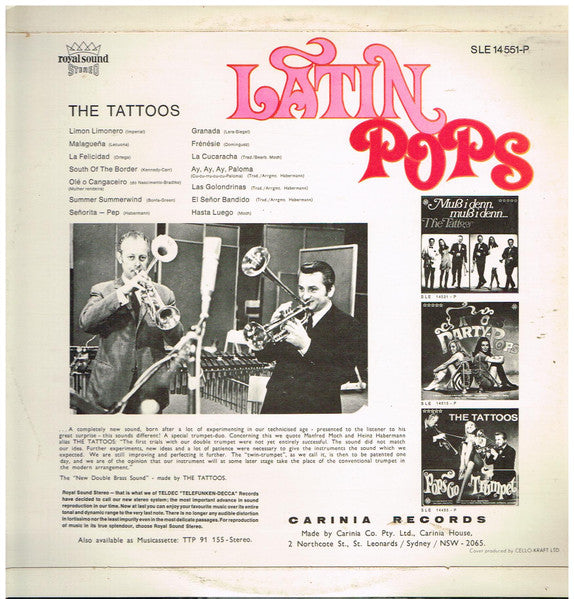 The Tattoos : Latin Pops (LP, Album)