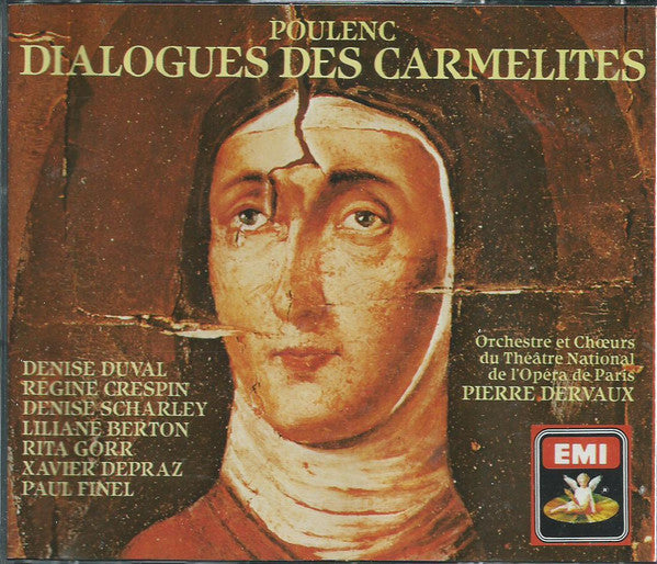 Poulenc*, Denise Duval, Régine Crespin, Denise Scharley, Pierre Dervaux (2), Liliane Berton, Rita Gorr, Xavier Depraz, Paul Finel, Orchestre* Et Choeurs Du Théâtre National De L'Opéra De Paris* : Dialogues Des Carmélites (2xCD, Mono, RE, RM)