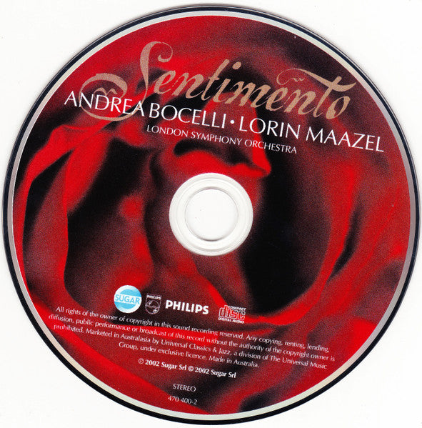 Andrea Bocelli : Sentimento (CD, Album, S/Edition)
