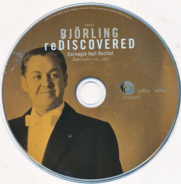 Jussi Björling : Björling reDiscovered: Carnegie Hall Recital (CD, Album, Mono, RE, RM, Dig)