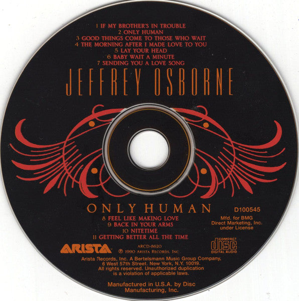 Jeffrey Osborne : Only Human (CD, Album, Club)