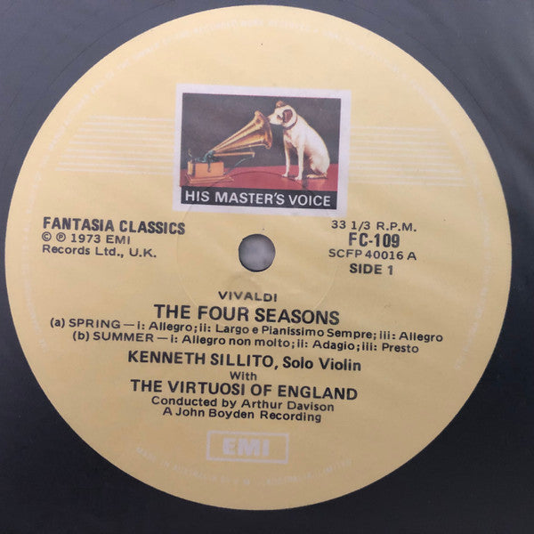 Vivaldi*, Kenneth Sillito, The Virtuosi Of England, Arthur Davison : The Four Seasons (LP)