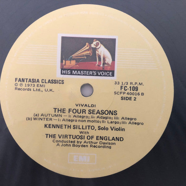 Vivaldi*, Kenneth Sillito, The Virtuosi Of England, Arthur Davison : The Four Seasons (LP)