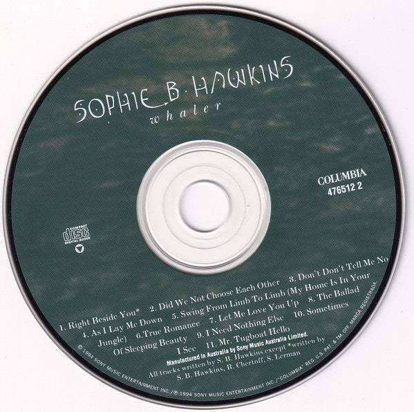 Sophie B. Hawkins : Whaler (CD, Album)