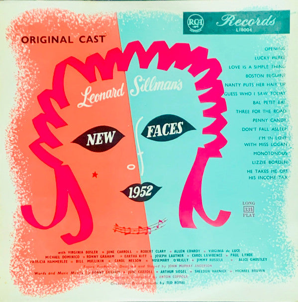 Various : Leonard Sillman's New Faces Of 1952 - Original Cast (LP, Album, Mono)