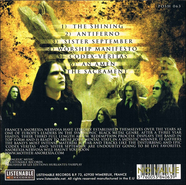 Anorexia Nervosa (2) : Redemption Process (CD, Album, Promo, Car)