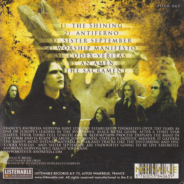 Anorexia Nervosa (2) : Redemption Process (CD, Album, Promo, Car)