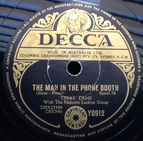 Terry Dene : A White Sports Coat (And A Pink Carnation) / The Man In The Phone Booth (Shellac, 10")