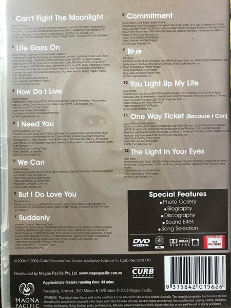 Leann Rimes Dvd Buy LeAnn Rimes : The Best Of LeAnn Rimes (DVD-V, Comp, PAL) Online for ...