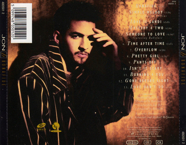 Jon B : Bonafide (CD, Album)