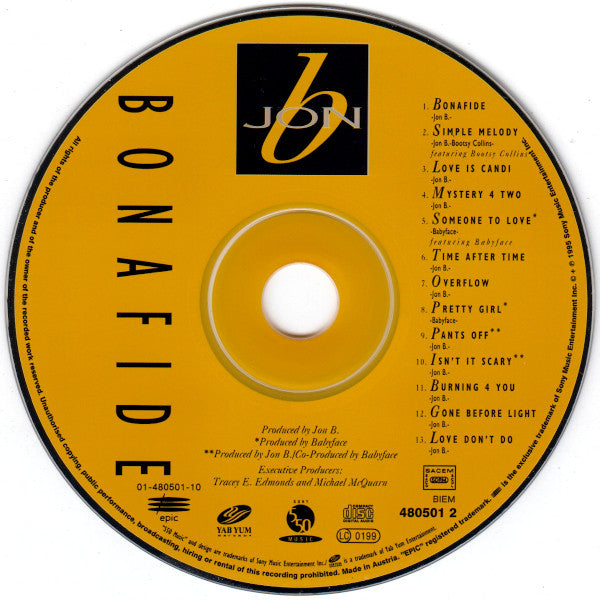 Buy Jon B : Bonafide (CD, Album) Online for a great price
