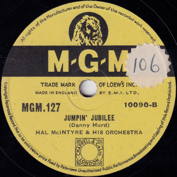 Hal McIntyre And His Orchestra : The Donkey Serenade / Jumpin' Jubilee (Shellac, 10")