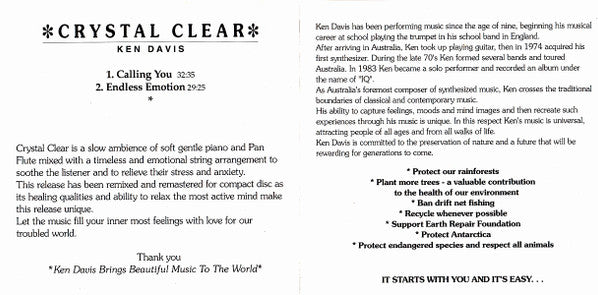 Ken Davis (5) : Crystal Clear (CD, Album)