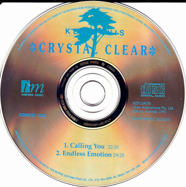 Ken Davis (5) : Crystal Clear (CD, Album)