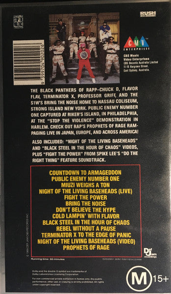 Public Enemy : Fight The Power -  Live (VHS, PAL)